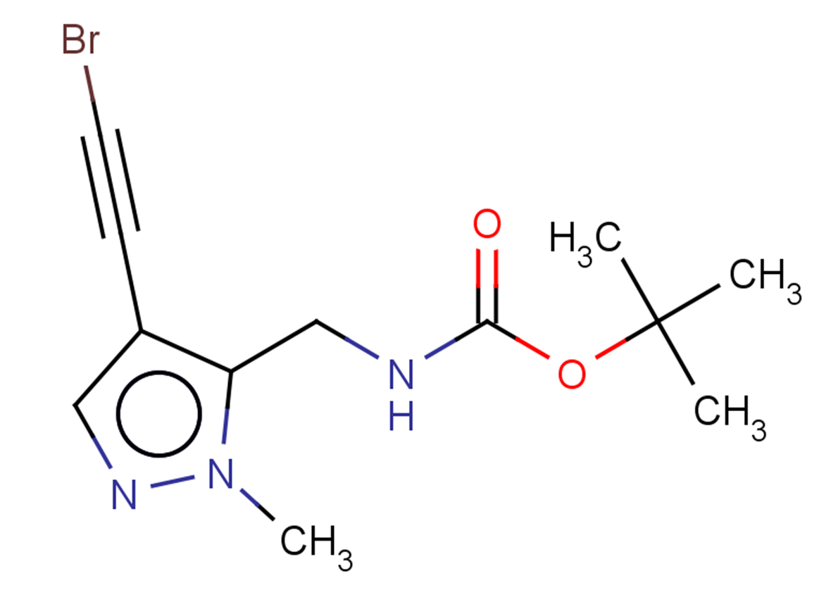 tert-butyl N-{[4-(2-bromoethynyl)-1-methyl-1H-pyrazol-5-yl]methyl}carbamate