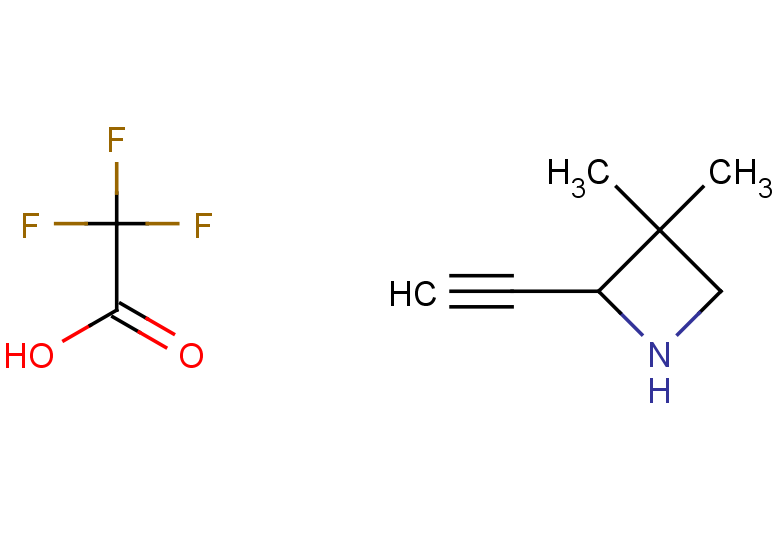 2-ethynyl-3,3-dimethylazetidine, trifluoroacetic acid