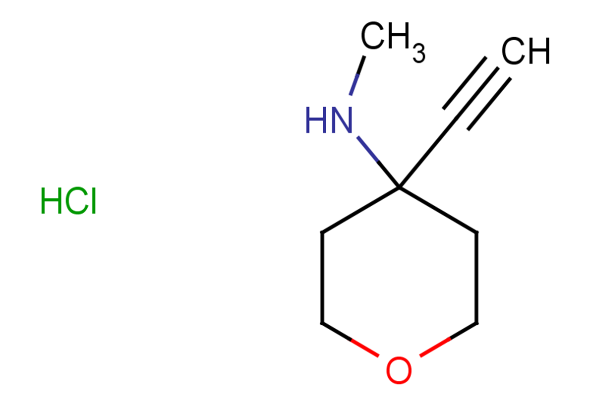 4-ethynyl-N-methyloxan-4-amine hydrochloride