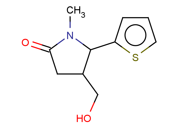 4-(hydroxymethyl)-1-methyl-5-(thiophen-2-yl)pyrrolidin-2-one
