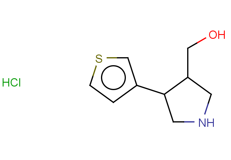 [4-(thiophen-3-yl)pyrrolidin-3-yl]methanol hydrochloride