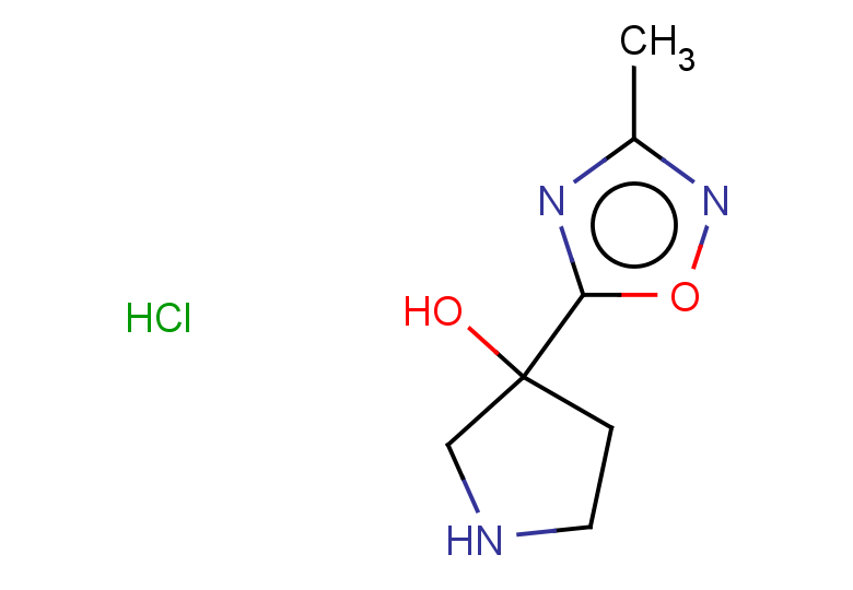 3-(3-methyl-1,2,4-oxadiazol-5-yl)pyrrolidin-3-ol hydrochloride