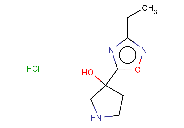 3-(3-ethyl-1,2,4-oxadiazol-5-yl)pyrrolidin-3-ol hydrochloride