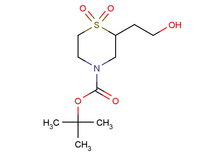 tert-butyl 2-(2-hydroxyethyl)thiomorpholine-4-carboxylate 1,1-dioxide