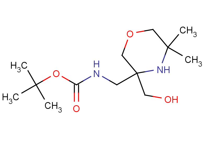 tert-butyl N-{[3-(hydroxymethyl)-5,5-dimethylmorpholin-3-yl]methyl}carbamate