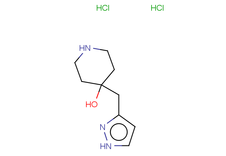 4-[(1H-pyrazol-3-yl)methyl]piperidin-4-ol dihydrochloride