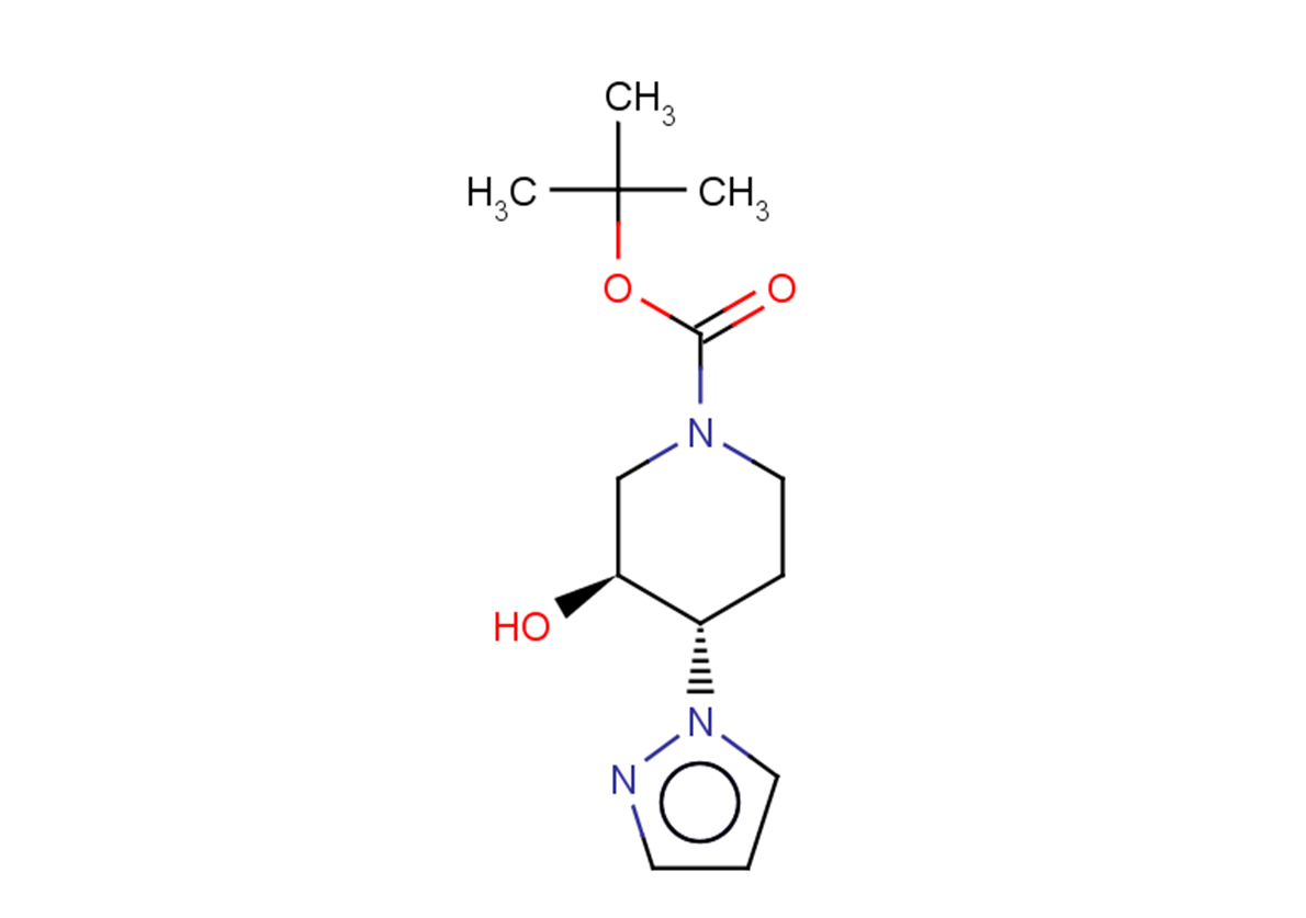 rac-tert-butyl (3R,4R)-3-hydroxy-4-(1H-pyrazol-1-yl)piperidine-1-carboxylate