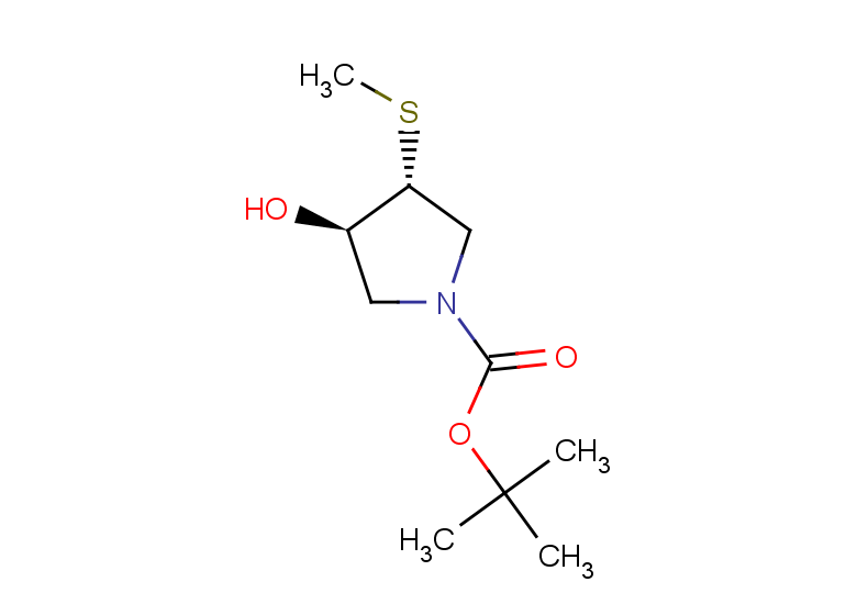 rac-tert-butyl (3R,4R)-3-hydroxy-4-(methylsulfanyl)pyrrolidine-1-carboxylate, trans