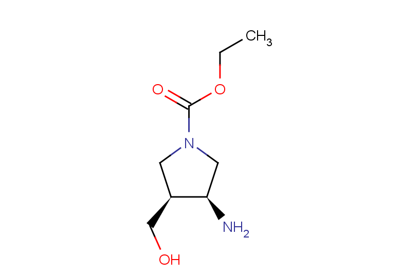 rac-ethyl (3R,4R)-3-amino-4-(hydroxymethyl)pyrrolidine-1-carboxylate, cis