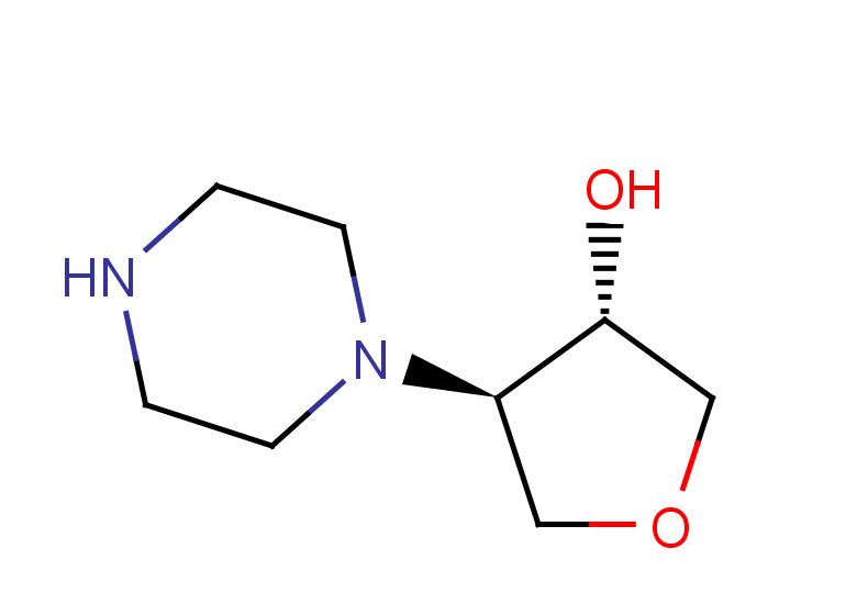 rac-(3R,4S)-4-(piperazin-1-yl)oxolan-3-ol, trans