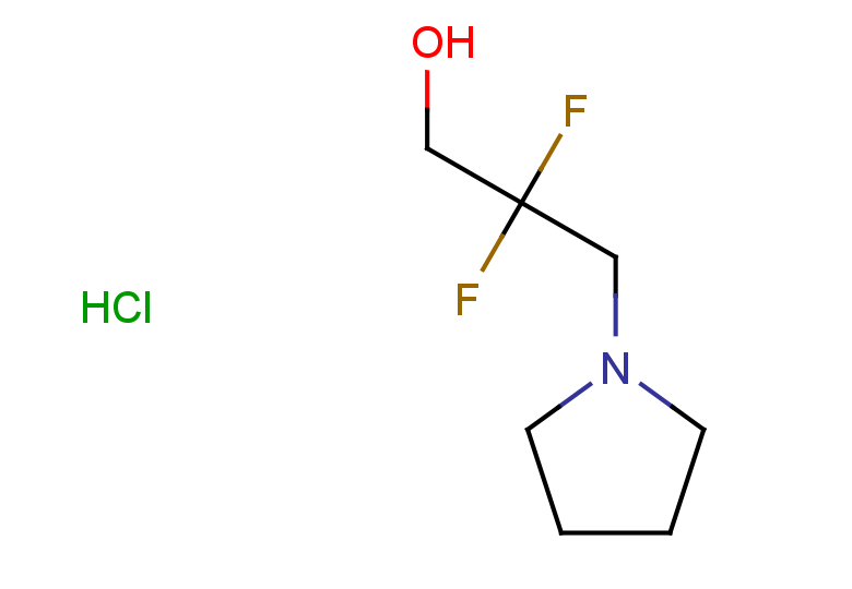 2,2-difluoro-3-(pyrrolidin-1-yl)propan-1-ol hydrochloride