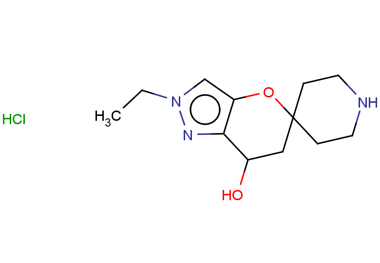 2'-ethyl-6',7'-dihydro-2'H-spiro[piperidine-4,5'-pyrano[3,2-c]pyrazole]-7'-ol hydrochloride
