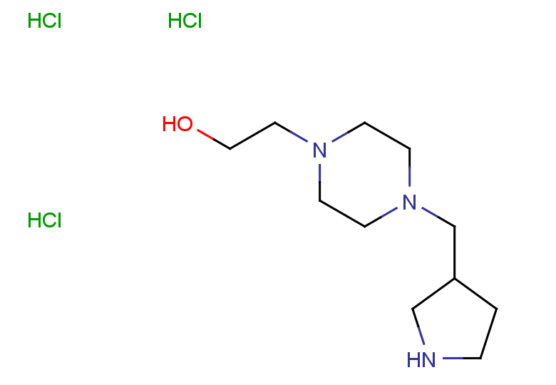 2-[4-(pyrrolidin-3-ylmethyl)piperazin-1-yl]ethan-1-ol trihydrochloride