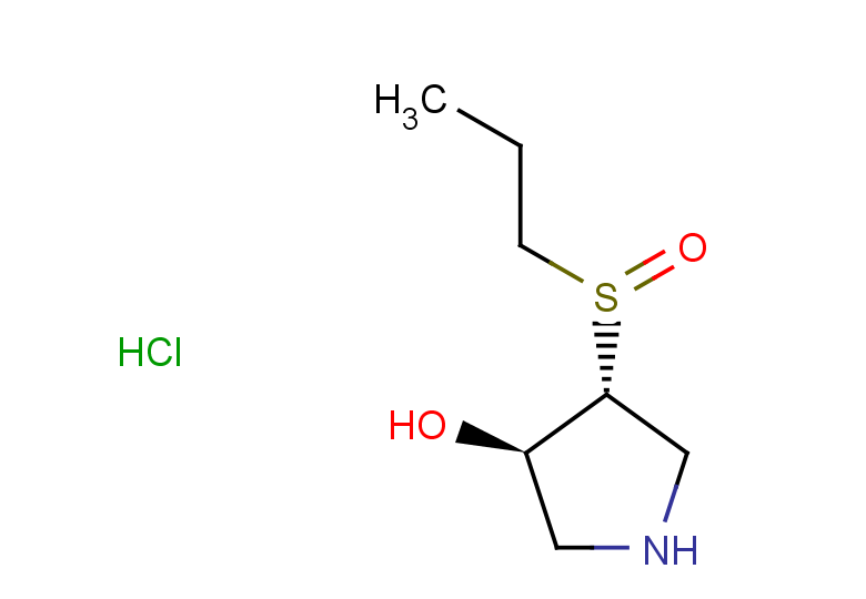 rac-(3R,4R)-4-(propane-1-sulfinyl)pyrrolidin-3-ol hydrochloride, trans