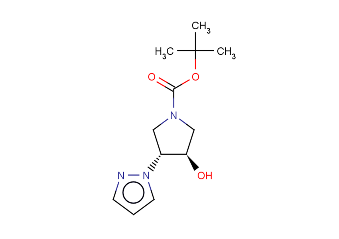 rac-tert-butyl (3R,4R)-3-hydroxy-4-(1H-pyrazol-1-yl)pyrrolidine-1-carboxylate, trans