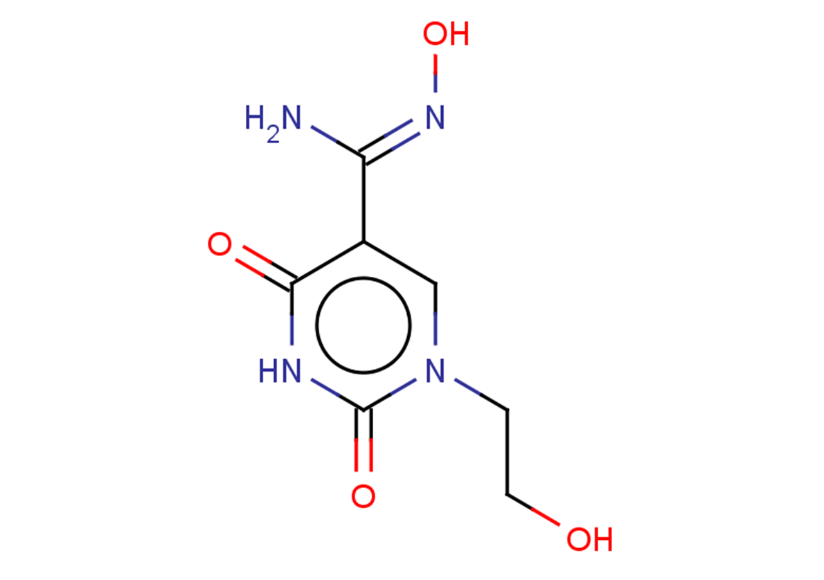 N'-hydroxy-1-(2-hydroxyethyl)-2,4-dioxo-1,2,3,4-tetrahydropyrimidine-5-carboximidamide