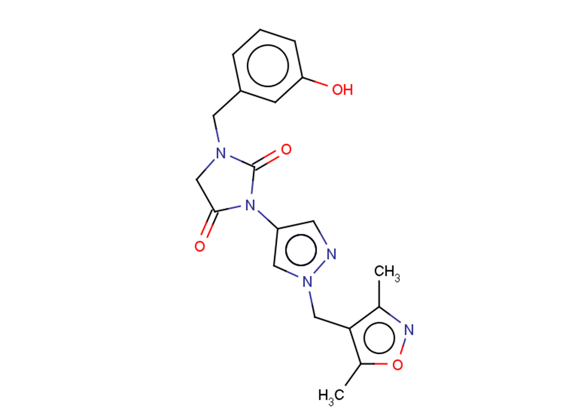 3-{1-[(3,5-dimethyl-1,2-oxazol-4-yl)methyl]-1H-pyrazol-4-yl}-1-[(3-hydroxyphenyl)methyl]imidazolidine-2,4-dione