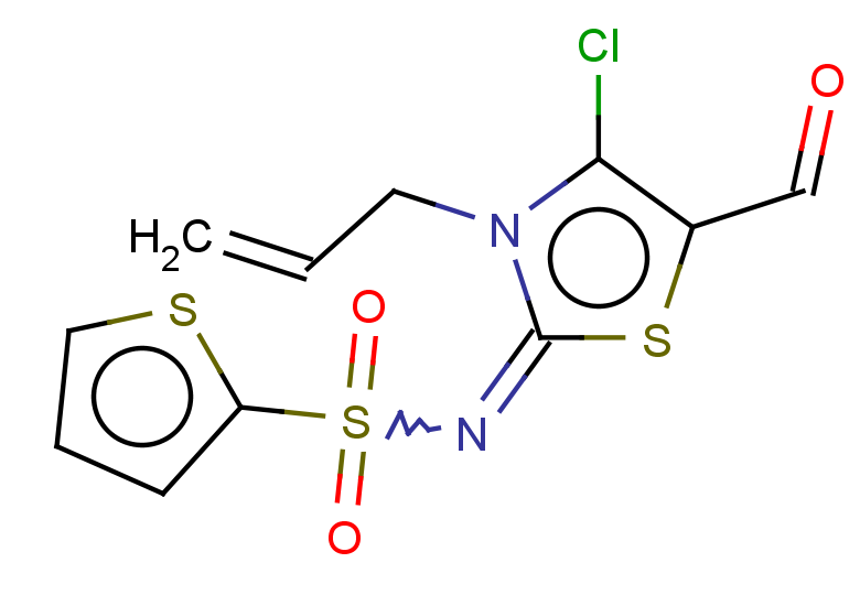 N-[4-chloro-5-formyl-3-(prop-2-en-1-yl)-2,3-dihydro-1,3-thiazol-2-ylidene]thiophene-2-sulfonamide