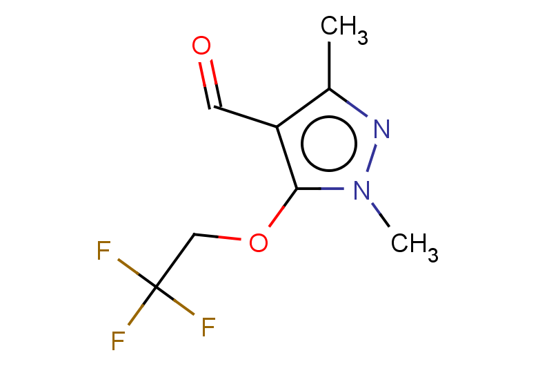 1,3-dimethyl-5-(2,2,2-trifluoroethoxy)-1H-pyrazole-4-carbaldehyde