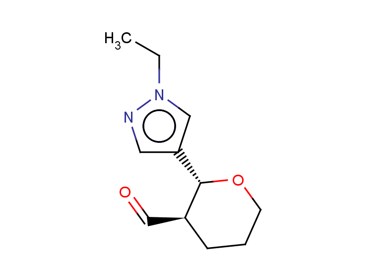 rac-(2R,3R)-2-(1-ethyl-1H-pyrazol-4-yl)oxane-3-carbaldehyde, trans