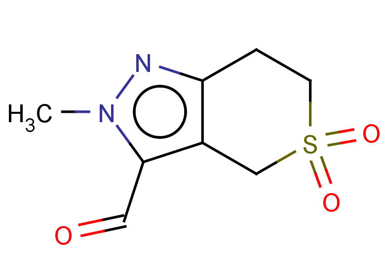 2-methyl-5,5-dioxo-2H,4H,6H,7H-5lambda6-thiopyrano[4,3-c]pyrazole-3-carbaldehyde