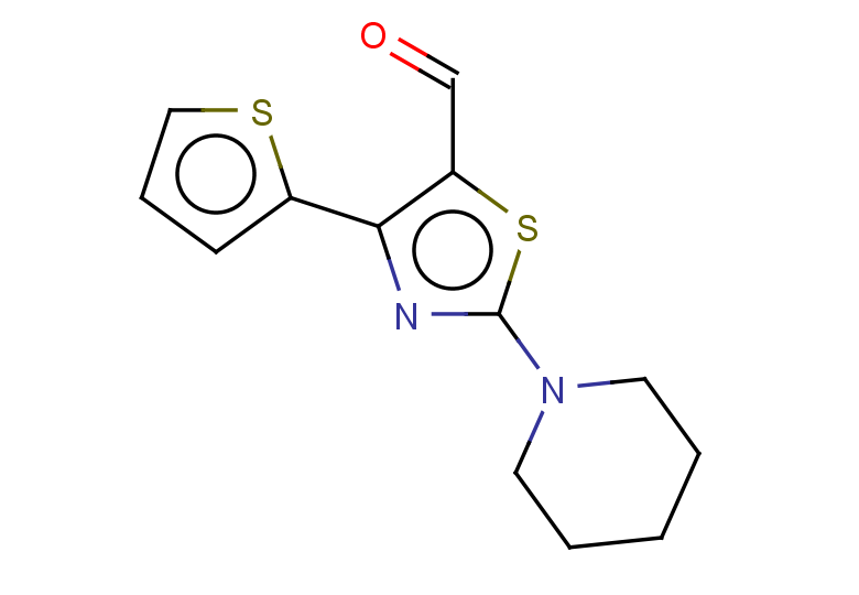 2-(piperidin-1-yl)-4-(thiophen-2-yl)-1,3-thiazole-5-carbaldehyde