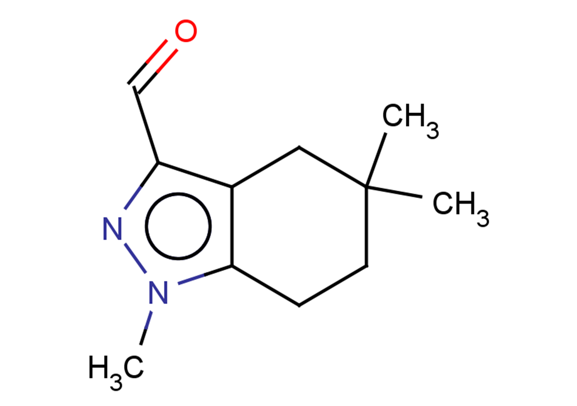 1,5,5-trimethyl-4,5,6,7-tetrahydro-1H-indazole-3-carbaldehyde