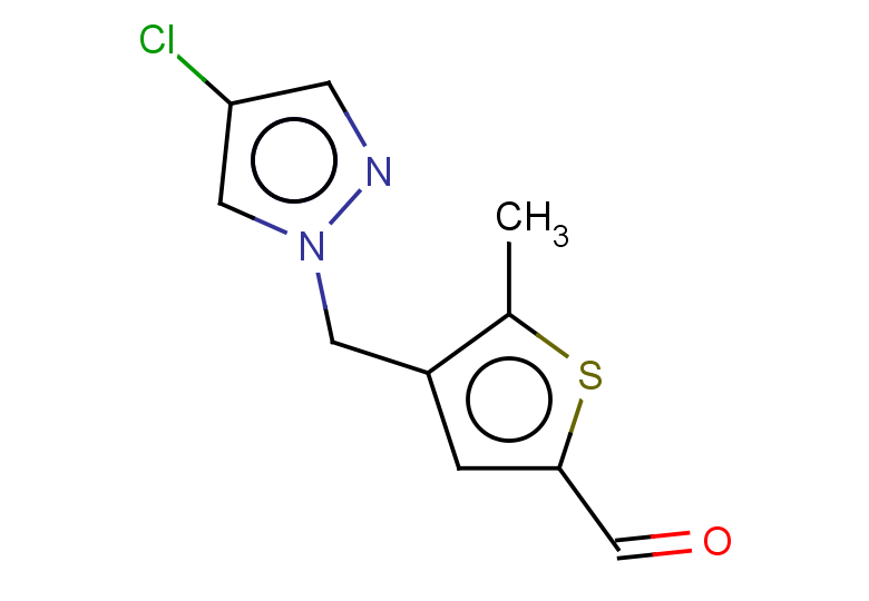 4-[(4-chloro-1H-pyrazol-1-yl)methyl]-5-methylthiophene-2-carbaldehyde