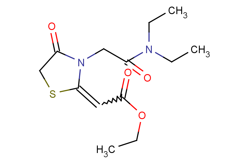 ethyl 2-{3-[(diethylcarbamoyl)methyl]-4-oxo-1,3-thiazolidin-2-ylidene}acetate
