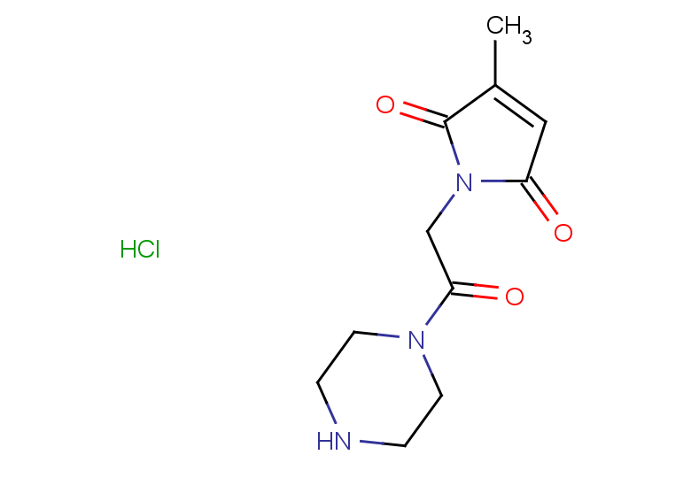 3-methyl-1-[2-oxo-2-(piperazin-1-yl)ethyl]-2,5-dihydro-1H-pyrrole-2,5-dione hydrochloride