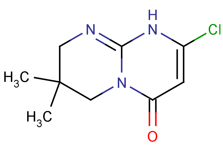 2-chloro-7,7-dimethyl-1H,4H,6H,7H,8H-[1,3]diazino[1,2-a]pyrimidin-4-one