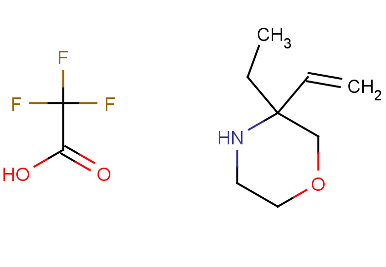 3-ethenyl-3-ethylmorpholine, trifluoroacetic acid