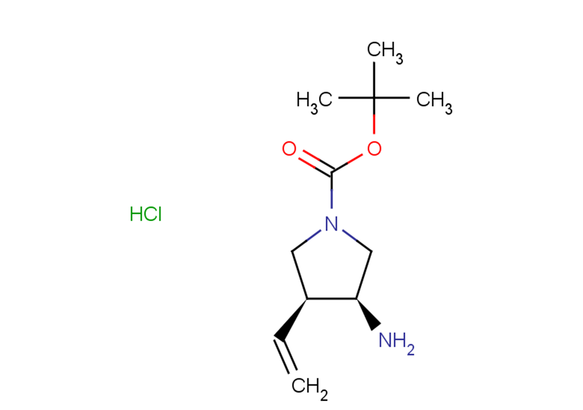 rac-tert-butyl (3R,4R)-3-amino-4-ethenylpyrrolidine-1-carboxylate hydrochloride, cis