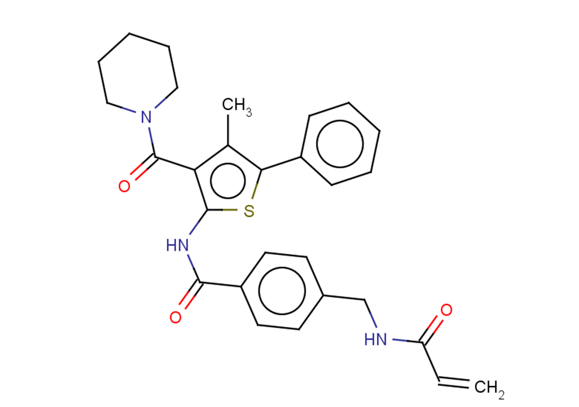 N-[4-methyl-5-phenyl-3-(piperidine-1-carbonyl)thiophen-2-yl]-4-[(prop-2-enamido)methyl]benzamide