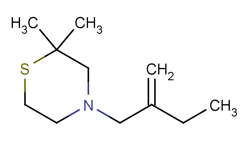 2,2-dimethyl-4-(2-methylidenebutyl)thiomorpholine