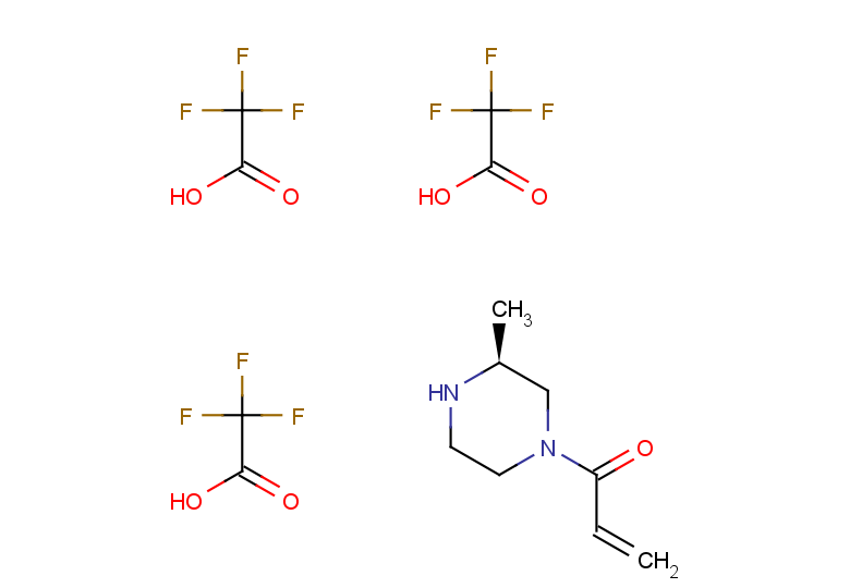 1-[(3S)-3-methylpiperazin-1-yl]prop-2-en-1-one tris(trifluoroacetate)