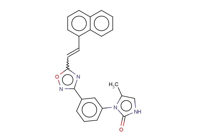 5-methyl-1-(3-{5-[2-(naphthalen-1-yl)ethenyl]-1,2,4-oxadiazol-3-yl}phenyl)-2,3-dihydro-1H-imidazol-2-one