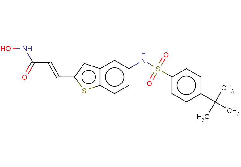 (2E)-3-[5-(4-tert-butylbenzenesulfonamido)-1-benzothiophen-2-yl]-N-hydroxyprop-2-enamide
