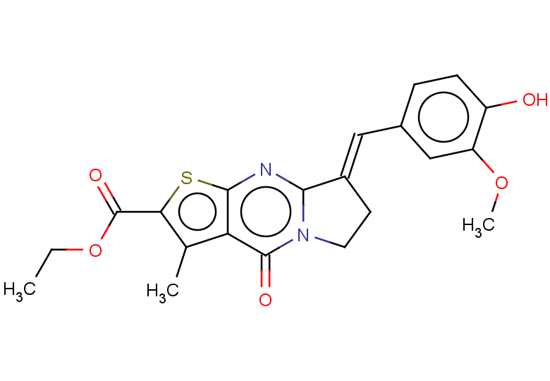 ethyl (10E)-10-[(4-hydroxy-3-methoxyphenyl)methylidene]-4-methyl-2-oxo-6-thia-1,8-diazatricyclo[7.3.0.0,3,7]dodeca-3(7),4,8-triene-5-carboxylate