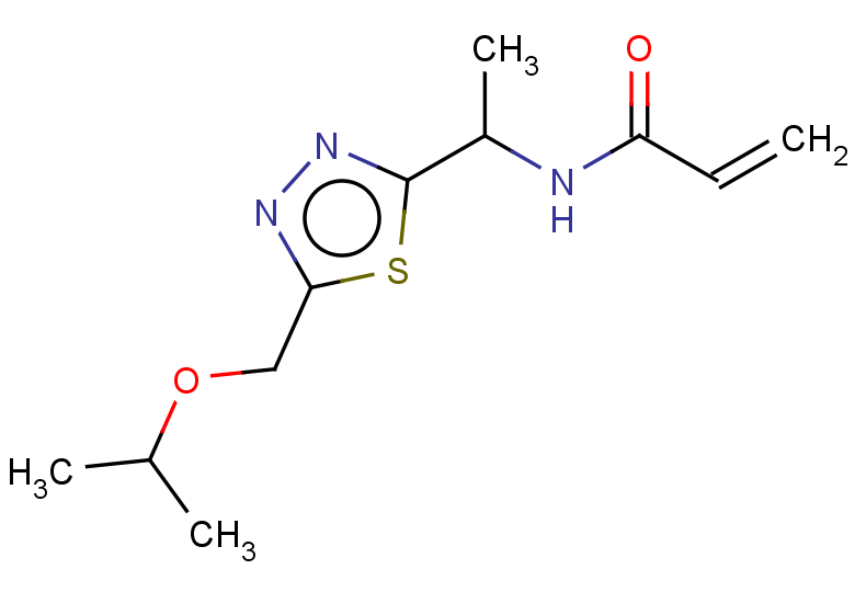 N-(1-{5-[(propan-2-yloxy)methyl]-1,3,4-thiadiazol-2-yl}ethyl)prop-2-enamide