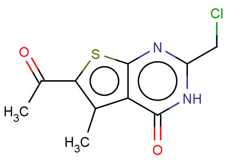 6-acetyl-2-(chloromethyl)-5-methyl-3H,4H-thieno[2,3-d]pyrimidin-4-one