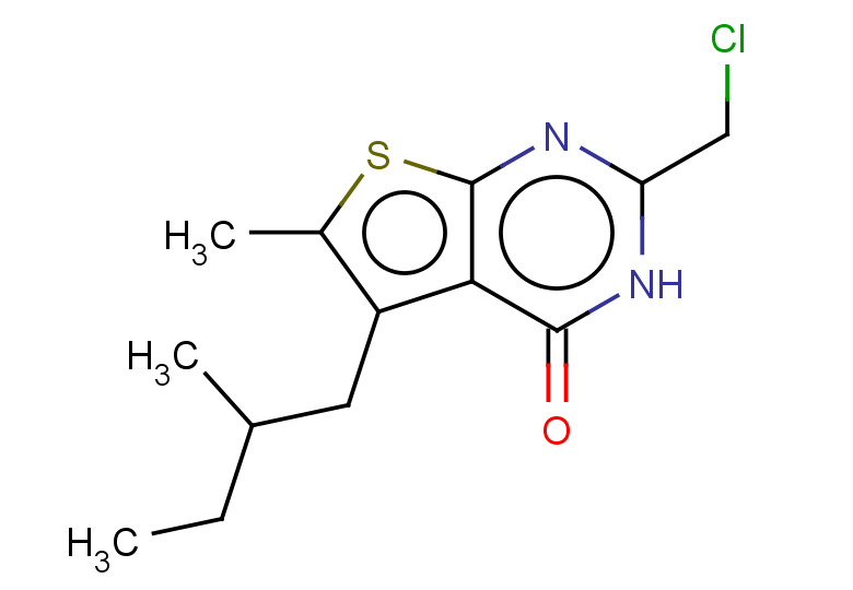 2-(chloromethyl)-6-methyl-5-(2-methylbutyl)-3H,4H-thieno[2,3-d]pyrimidin-4-one