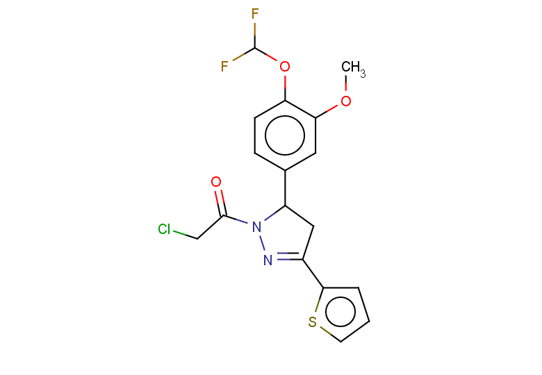 2-chloro-1-{5-[4-(difluoromethoxy)-3-methoxyphenyl]-3-(thiophen-2-yl)-4,5-dihydro-1H-pyrazol-1-yl}ethan-1-one