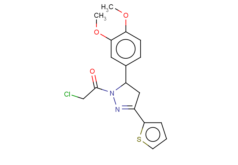 2-chloro-1-[5-(3,4-dimethoxyphenyl)-3-(thiophen-2-yl)-4,5-dihydro-1H-pyrazol-1-yl]ethan-1-one