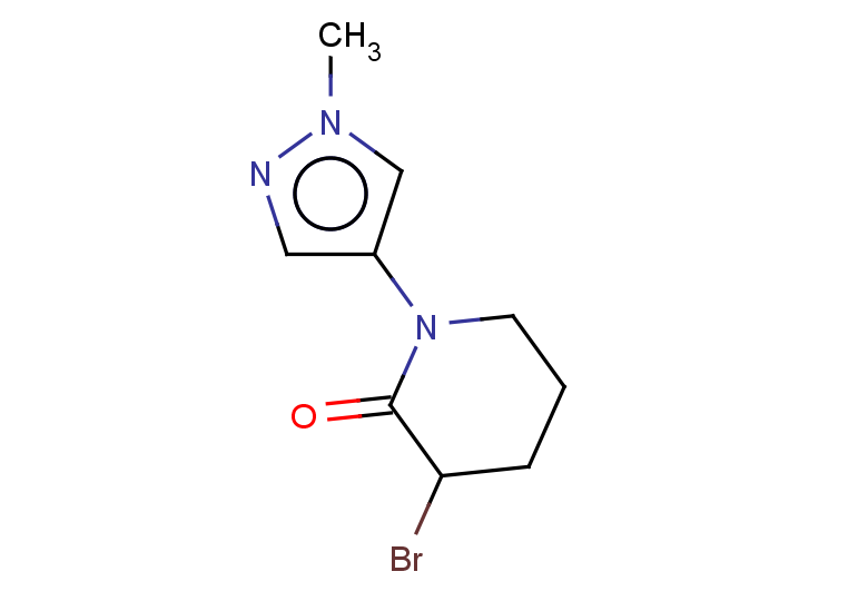 3-bromo-1-(1-methyl-1H-pyrazol-4-yl)piperidin-2-one