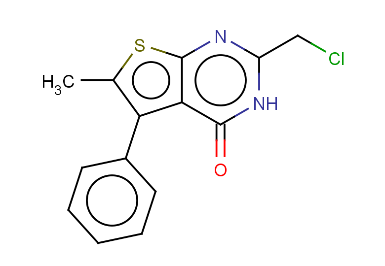 2-(chloromethyl)-6-methyl-5-phenyl-3H,4H-thieno[2,3-d]pyrimidin-4-one