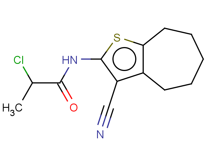 2-chloro-N-{3-cyano-4H,5H,6H,7H,8H-cyclohepta[b]thiophen-2-yl}propanamide