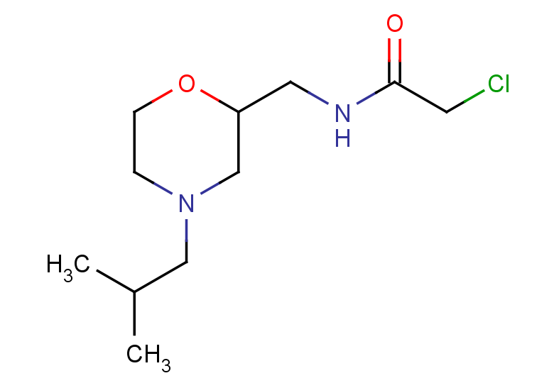 2-chloro-N-{[4-(2-methylpropyl)morpholin-2-yl]methyl}acetamide