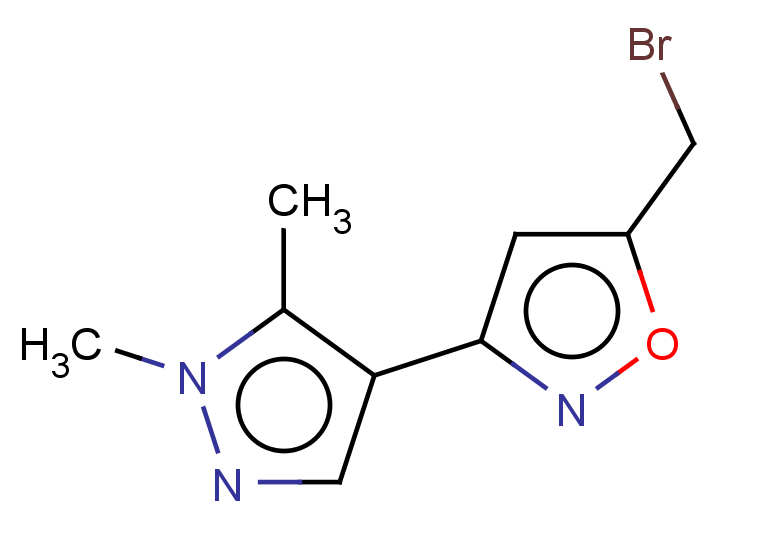 5-(bromomethyl)-3-(1,5-dimethyl-1H-pyrazol-4-yl)-1,2-oxazole
