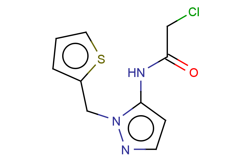 2-chloro-N-[1-(thiophen-2-ylmethyl)-1H-pyrazol-5-yl]acetamide